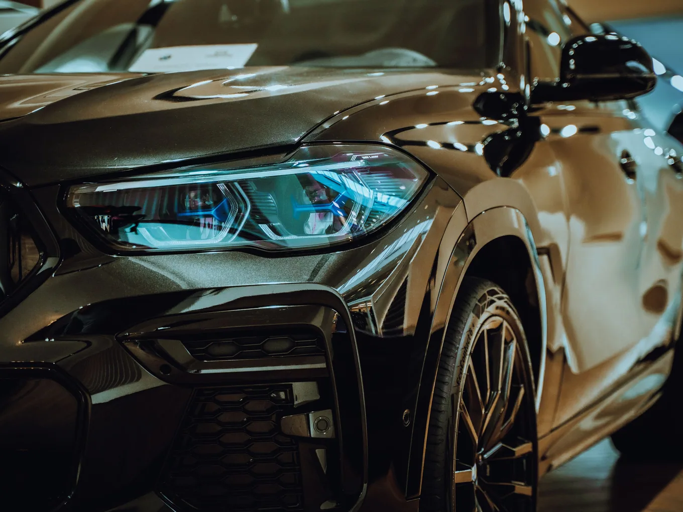 Deep gloss reflection across corrected black paint